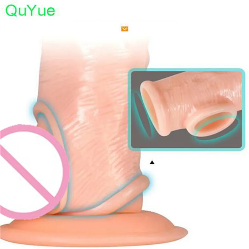 QUYUE секс игрушки для мужчин & семейных пар секса насадка на пенис многоразовые