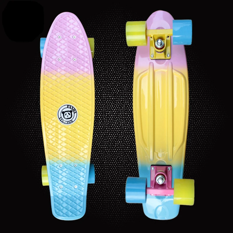 New 22Inch Plastic Mini Cruiser Skateboard Long Board Banana Retro Skate Longboard Graphic Printed Children's scooter
New 22Inch Plastic Mini Cruiser Skateboard Long Board Banana Retro Skate Longboard Graphic Printed Children's scooter