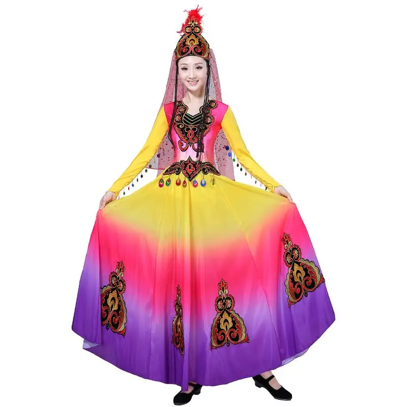 Chinese Style Traditional clothes Women National Folk Dance Costume Long dancing Dress Party show princess stage wear
Chinese Style Traditional clothes Women National Folk Dance Costume Long dancing Dress Party show princess stage wear