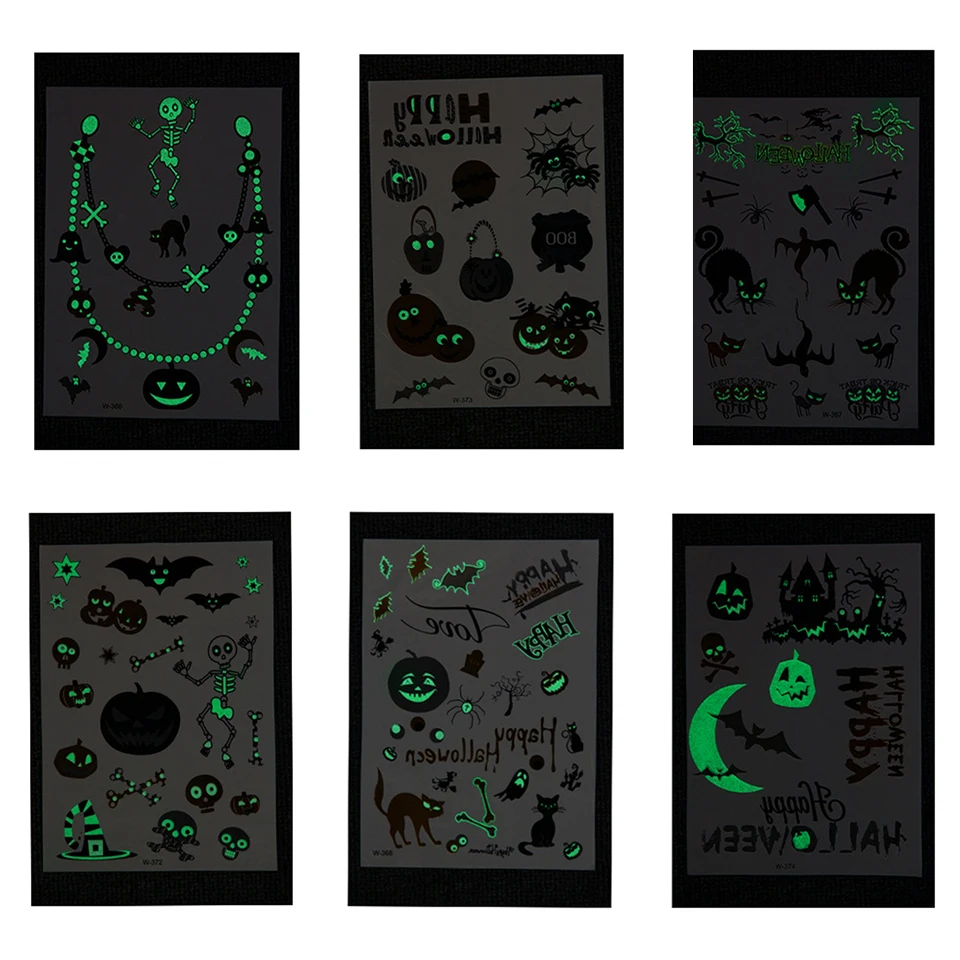 Tronzo Halloween Luminous Tattoo Stickers Halloween Party Decoration Halloween Pumpkin Ghost Witch Temporary Tattoo Horror Props
Tronzo Halloween Luminous Tattoo Stickers Halloween Party Decoration Halloween Pumpkin Ghost Witch Temporary Tattoo Horror Props