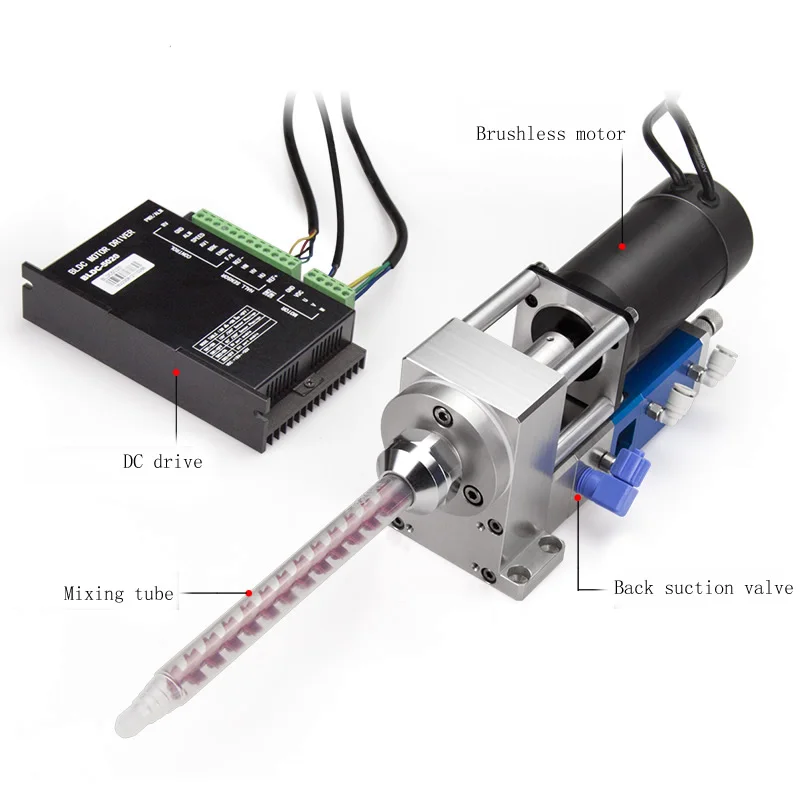 BF-125 electric dispensing valve, brushless DC motor two-liquid spiral mixing valve, operating rate: 600/min
BF-125 electric dispensing valve, brushless DC motor two-liquid spiral mixing valve, operating rate: 600/min