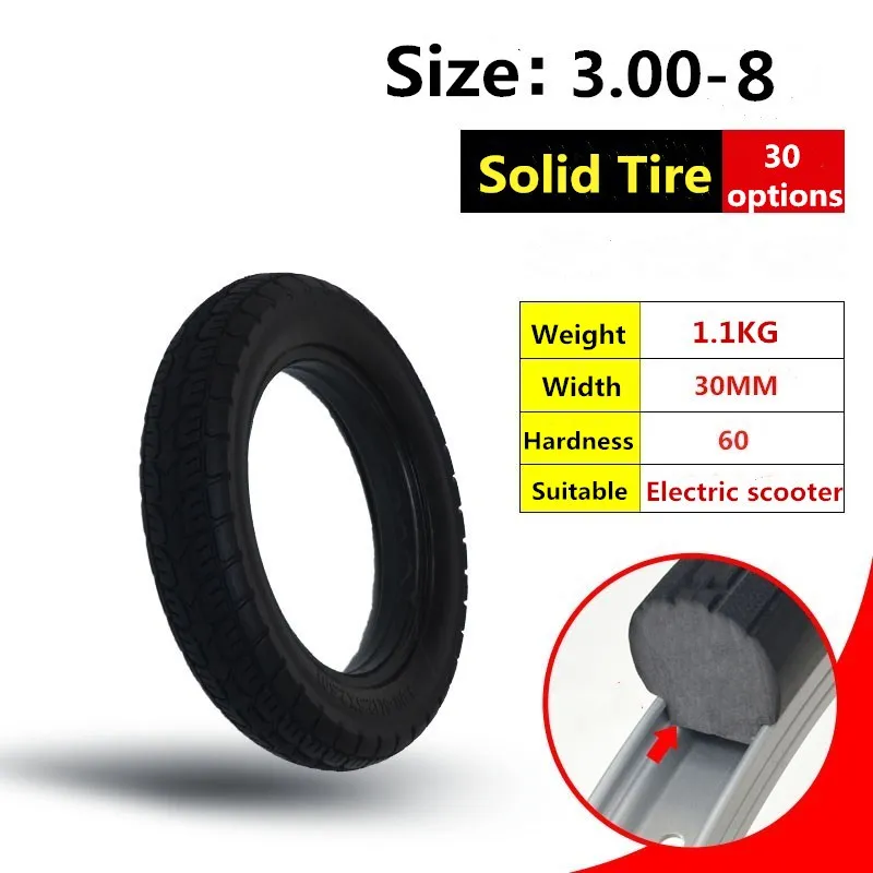 3.00-8 Electric Scooters Solid Tire Mini Motorcycle Anti Stab Solid Tyre Cycling Tyre
3.00-8 Electric Scooters Solid Tire Mini Motorcycle Anti Stab Solid Tyre Cycling Tyre
