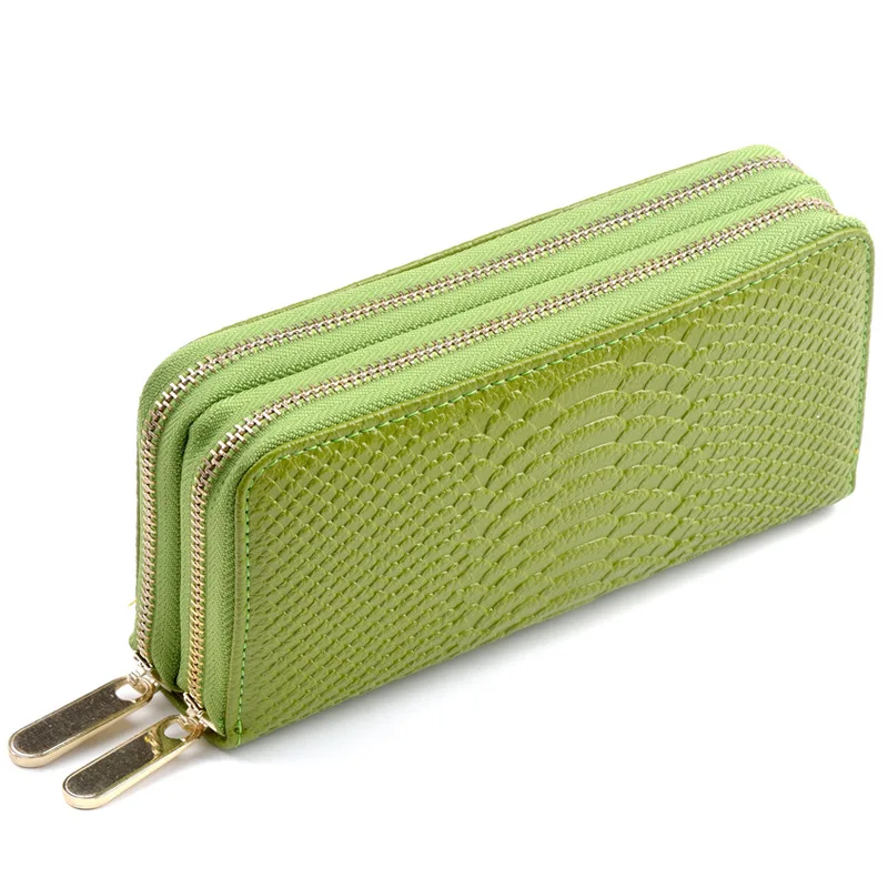 NEW Fashion Women Genuine Cow Leather Wallets Snake Pattern Double Zipper Ladies Clutch Bag High Quality Standard W/ Handstrap
NEW Fashion Women Genuine Cow Leather Wallets Snake Pattern Double Zipper Ladies Clutch Bag High Quality Standard W/ Handstrap