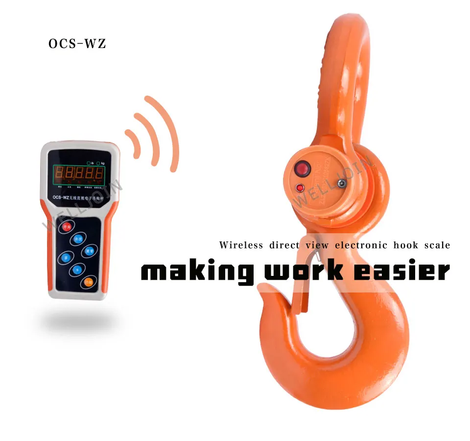 3T Wireless Digital Electronic Hanging Crane Scale With Wireless Handheld Meter
3T Wireless Digital Electronic Hanging Crane Scale With Wireless Handheld Meter