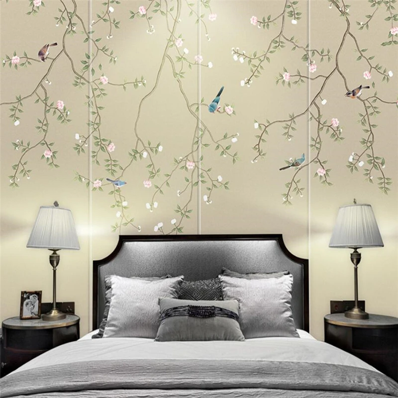 beibehang Wallpaper mural custom living room bedroom Chinese style hand-painted plum flower pen and bird mural home decoration
beibehang Wallpaper mural custom living room bedroom Chinese style hand-painted plum flower pen and bird mural home decoration
