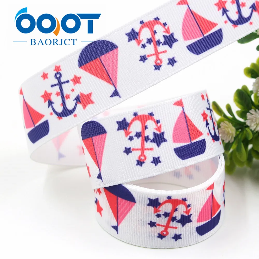 OOOT BAORJCT I 19316 610 25 мм 10 ярдов мультфильм термопечать ленты grosgrain Бант колпачок DIY