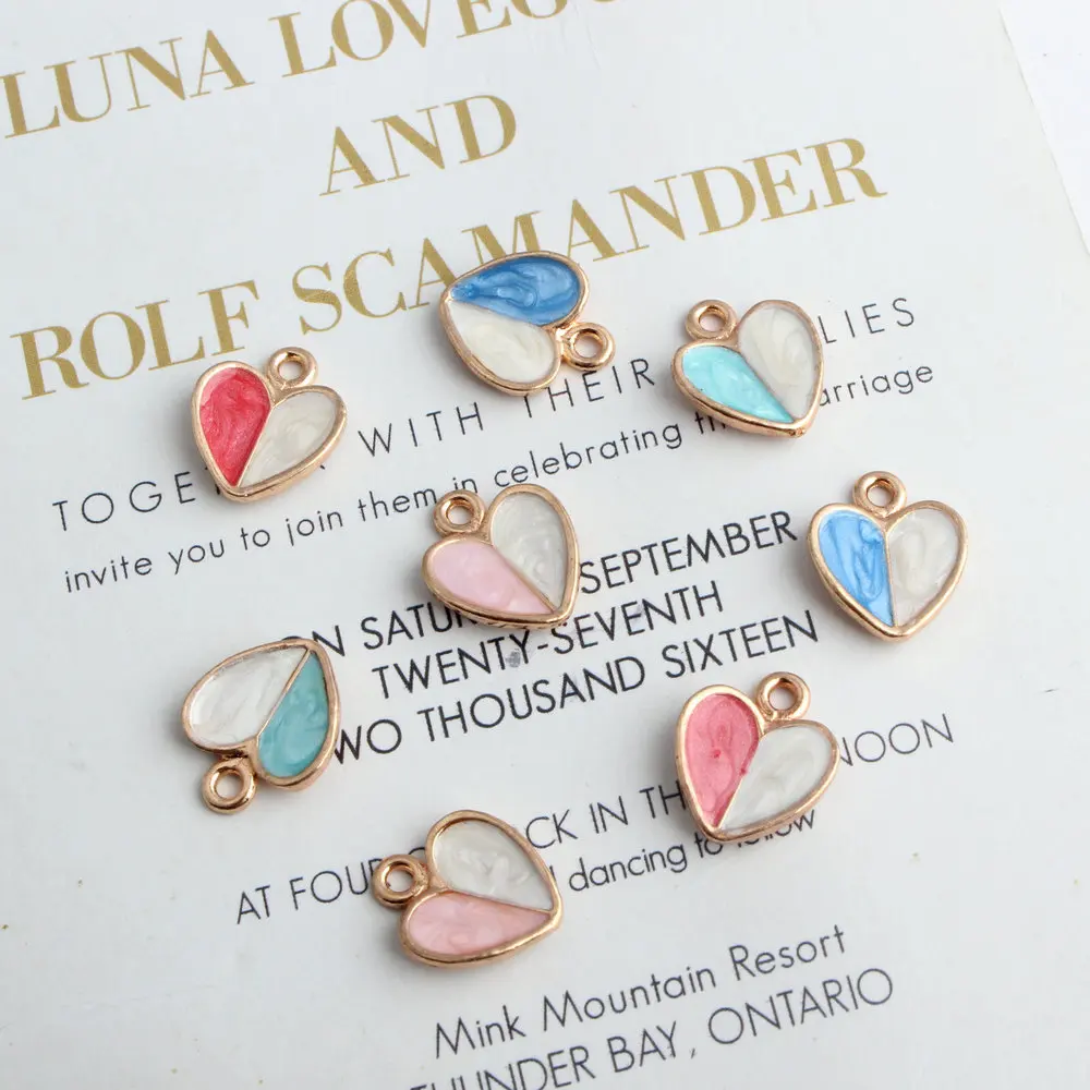 Gold Color Tone Zinc Alloy Charms Enamel 12*15mm Mini Sweet Heart Charms For DIY Necklaces Bracelets Jewelry Making Accessories
Gold Color Tone Zinc Alloy Charms Enamel 12*15mm Mini Sweet Heart Charms For DIY Necklaces Bracelets Jewelry Making Accessories