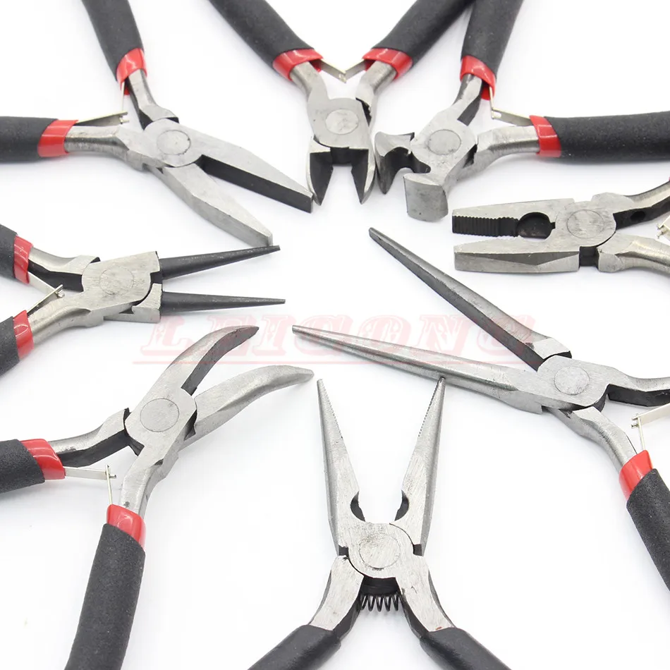 Black Metal Mini Jewelry Pliers Cutter Chain Round Bent Nose Beading Making Repair Tool Kit For DIY Jewelry Tool
Black Metal Mini Jewelry Pliers Cutter Chain Round Bent Nose Beading Making Repair Tool Kit For DIY Jewelry Tool