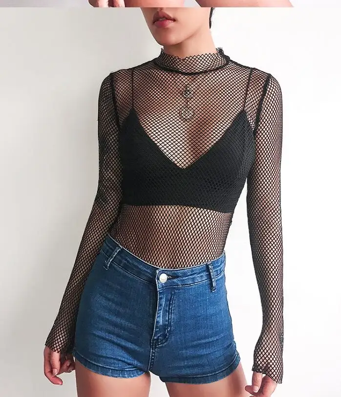Women's slim skinny solid color elastic mesh Bodysuits Lady's sexy club basic fashion chic Jumpsuits & Rompers TB495
Women's slim skinny solid color elastic mesh Bodysuits Lady's sexy club basic fashion chic Jumpsuits & Rompers TB495