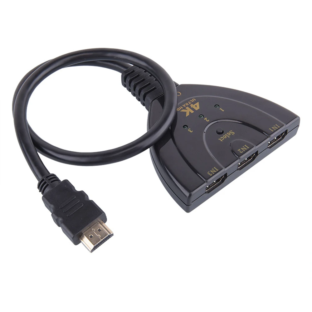 Новая горячая распродажа 3 порта HDMI коммутатор 4 К к * 2 3D мини разветвитель в 1 порт