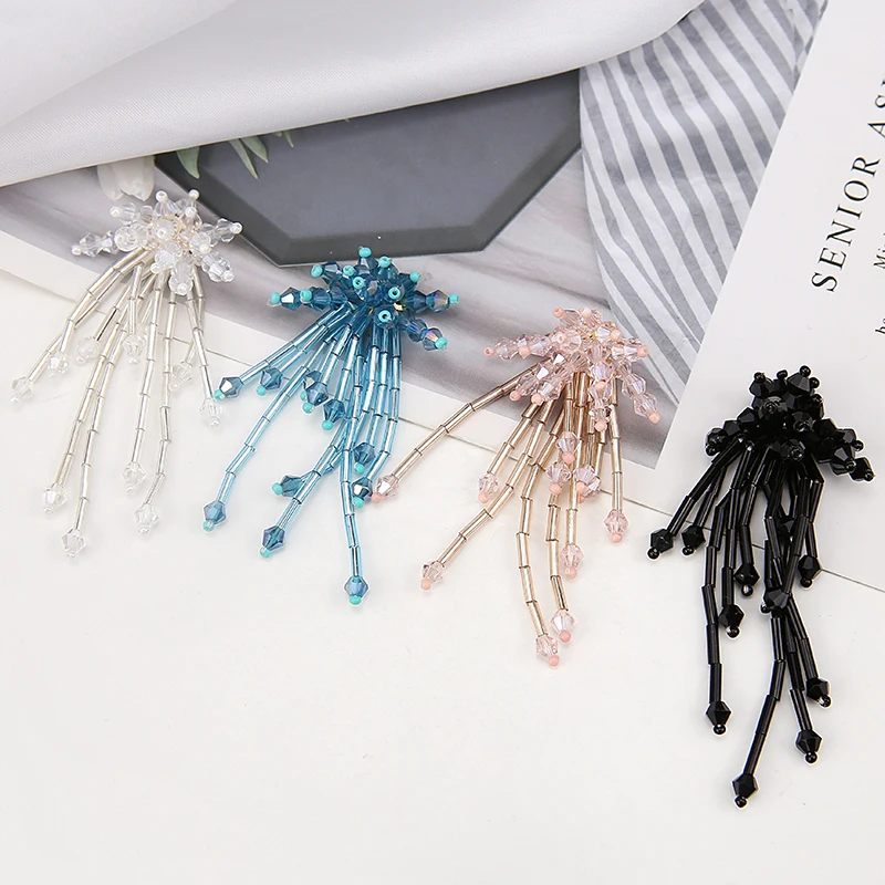 DIY Jewelry Findings 10pcs/Lot Hamdmade Sew On Crochet Crystal Rhinestone Jewelry Floral Tassels Charms Earring Material 28*65mm
DIY Jewelry Findings 10pcs/Lot Hamdmade Sew On Crochet Crystal Rhinestone Jewelry Floral Tassels Charms Earring Material 28*65mm