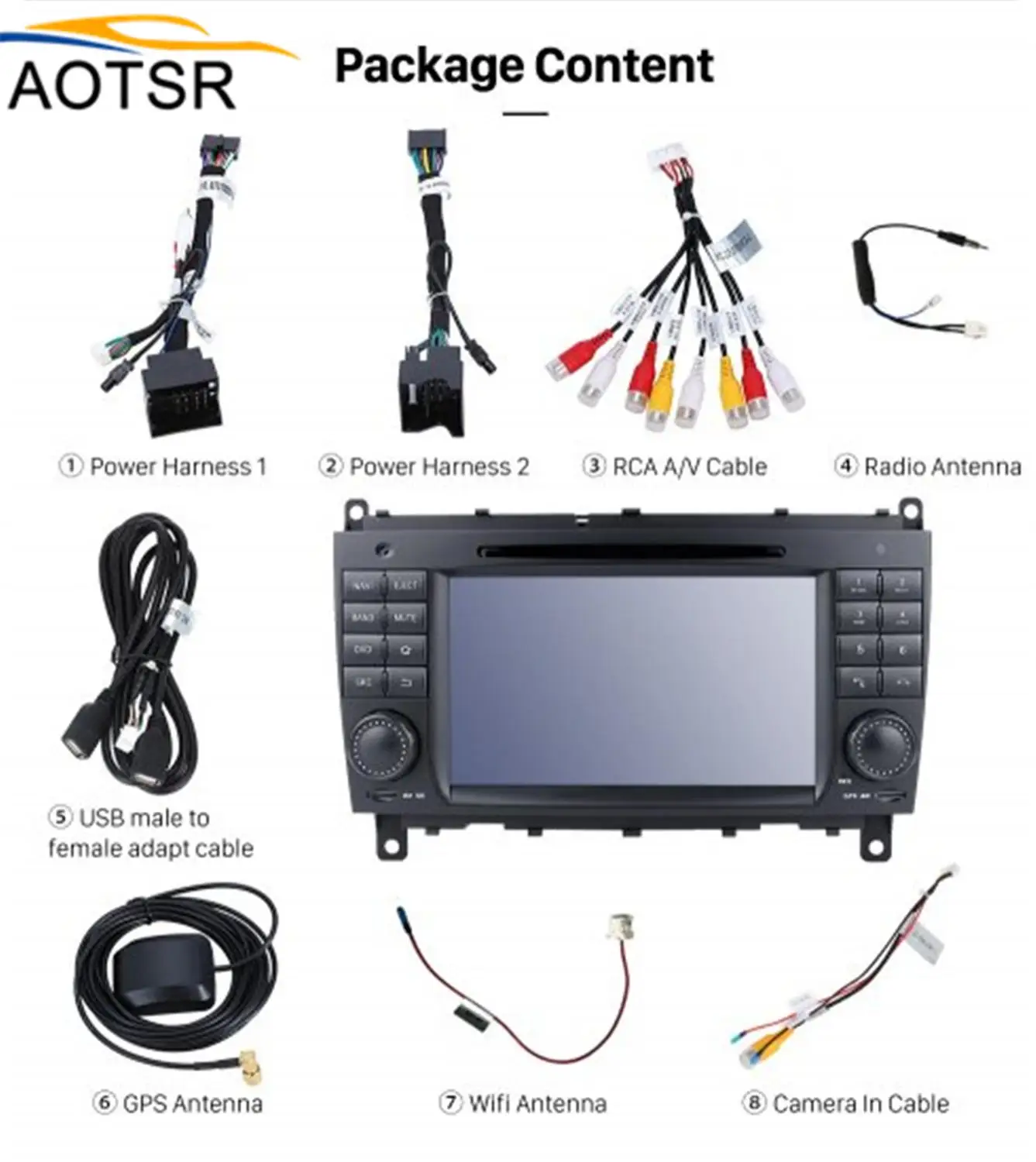 4 Гб + 32 ГБ Android 8 0 автомобильный DVD-плеер GPS-навигация для Mercedes-Benz CLK C209/W209 2005-2009