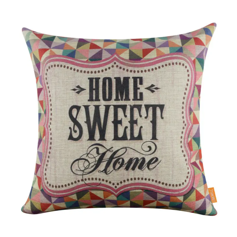 LINKWELL 18x18" Fashion Geometric Pattern Home Sweet Home Burlap Home Cushion Cover Throw Pillowcase Geometry Design
LINKWELL 18x18" Fashion Geometric Pattern Home Sweet Home Burlap Home Cushion Cover Throw Pillowcase Geometry Design