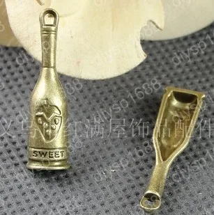 100pcs/lot Zinc alloy bead Antique Bronze Plated 30*8MM the beer bottle Charms Pendants Fit Jewelry Making DIY JHA2261
100pcs/lot Zinc alloy bead Antique Bronze Plated 30*8MM the beer bottle Charms Pendants Fit Jewelry Making DIY JHA2261
