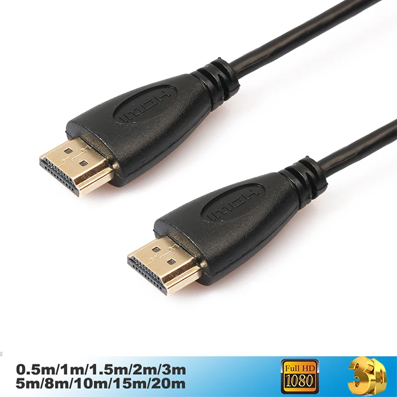 Высокоскоростной HDMI кабель видео кабели золотой разъем 1 4 1080P 3D для HDTV сплиттер