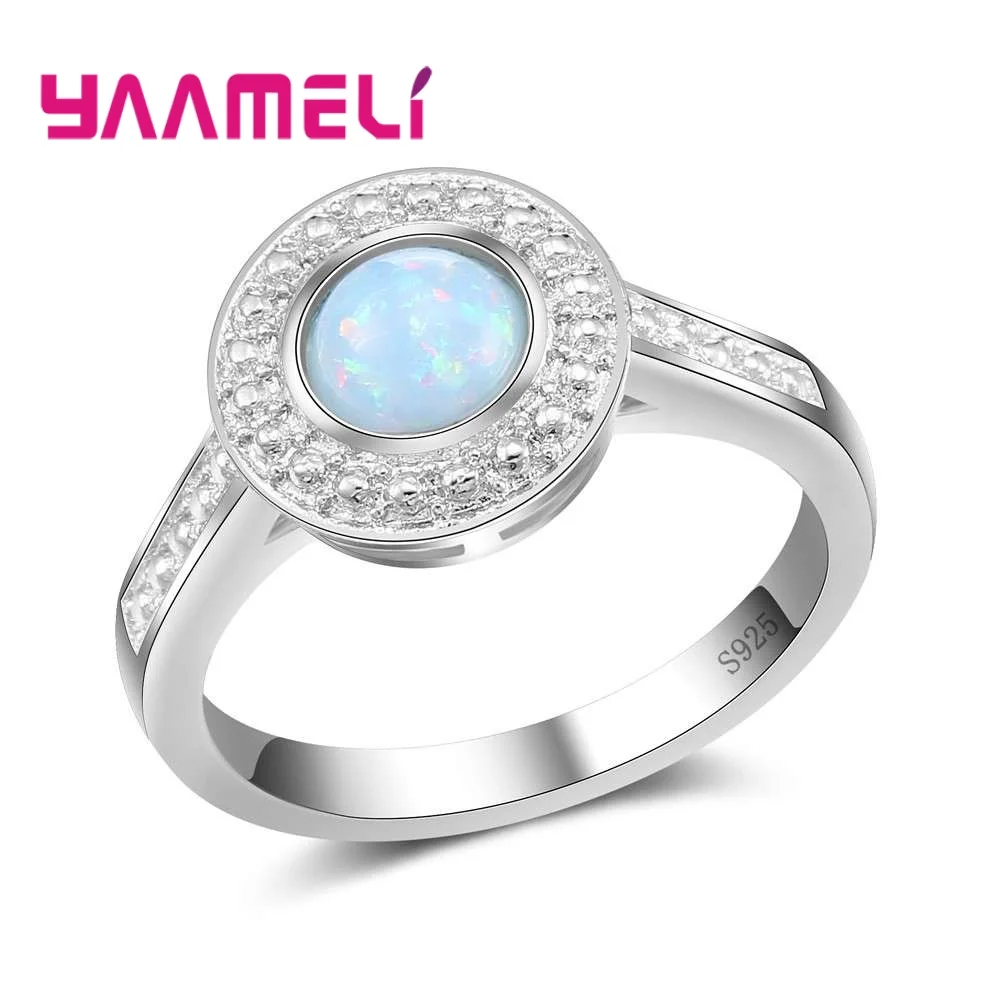 Sweetheart Finger Rings 100% 925 Sterling Silver Round Blue Popular Charming Opal Women Men Finger Rings Jewelry Gift
Sweetheart Finger Rings 100% 925 Sterling Silver Round Blue Popular Charming Opal Women Men Finger Rings Jewelry Gift