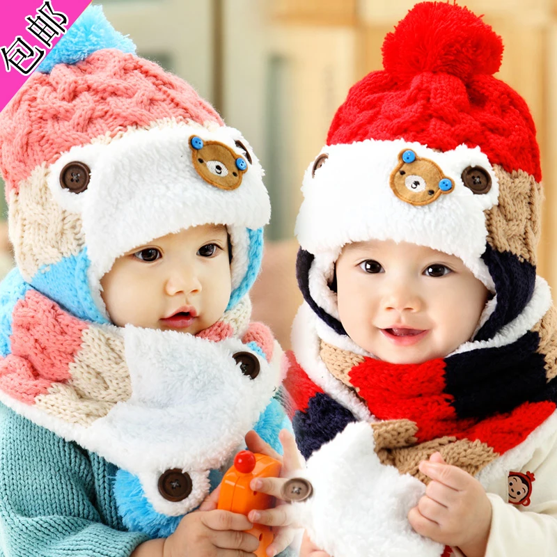 Twinset Lovely Bear Warm Hat & Scarf Set Winter Knitted Crochet Hats Bibs Baby Boys Girls Fashion Beanie Children products
Twinset Lovely Bear Warm Hat & Scarf Set Winter Knitted Crochet Hats Bibs Baby Boys Girls Fashion Beanie Children products
