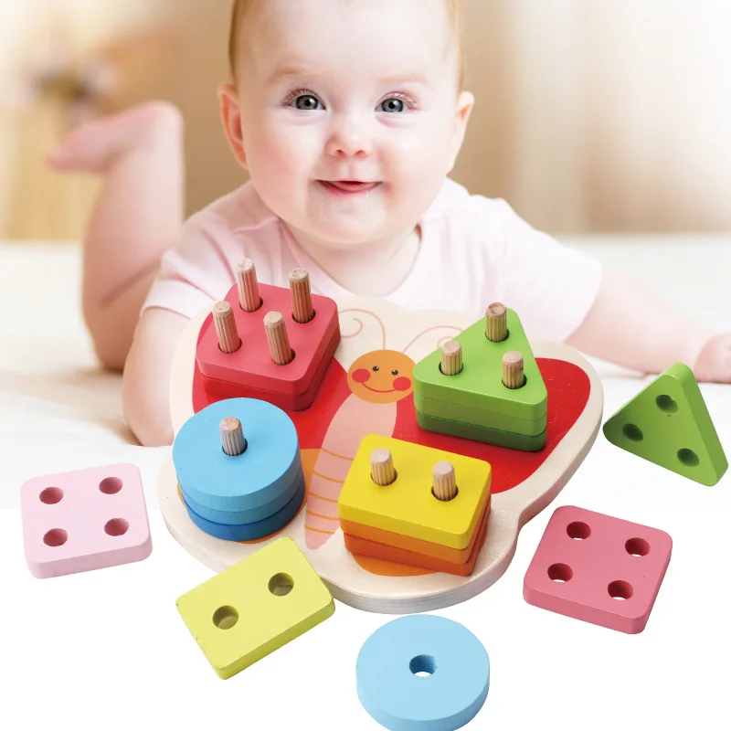 Kids Wooden Toys Montessori Educational Toys Tower Game Building Blocks Color Shape Pillar Matching Ladybug butterfly Blocks toy
Kids Wooden Toys Montessori Educational Toys Tower Game Building Blocks Color Shape Pillar Matching Ladybug butterfly Blocks toy