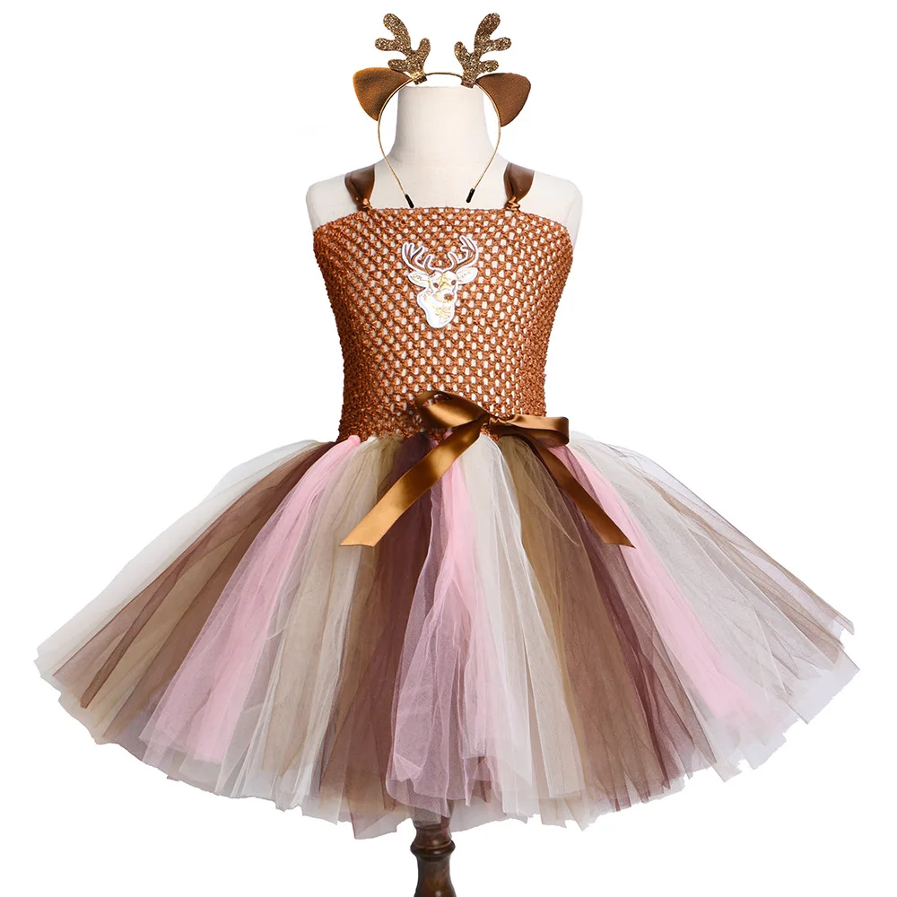 Deer Tutu Dress Baby Girls Dresses For Girls Halloween Costume For Kids Elk Cosplay Christmas Birthday Party Dress With Headwear
Deer Tutu Dress Baby Girls Dresses For Girls Halloween Costume For Kids Elk Cosplay Christmas Birthday Party Dress With Headwear