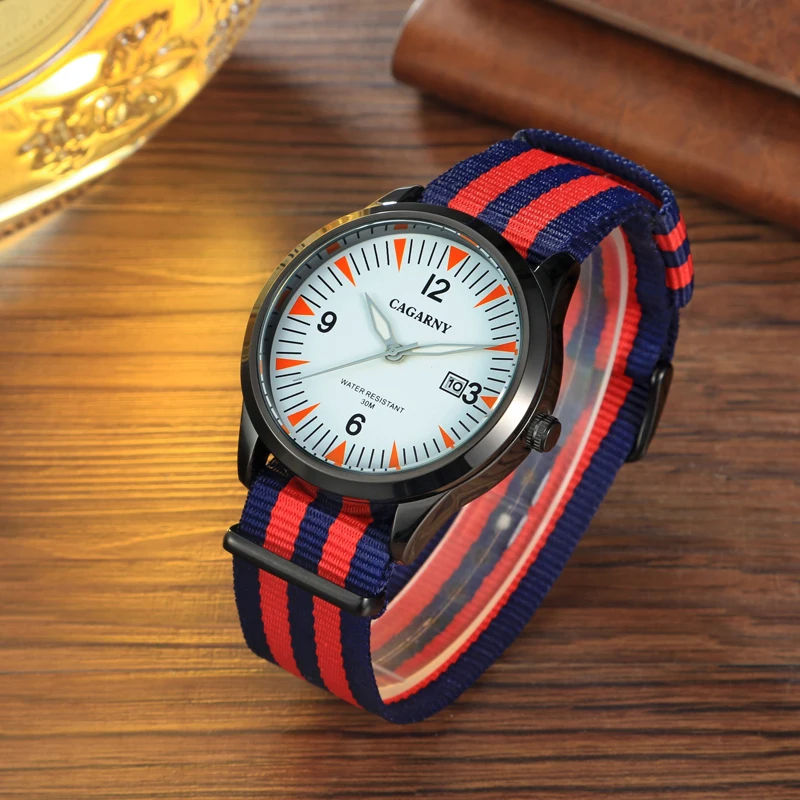 Relogio masculino men's fashion luxury sports CAGARNY brand 6859 men's quartz watch date display nylon strap popular clock
Relogio masculino men's fashion luxury sports CAGARNY brand 6859 men's quartz watch date display nylon strap popular clock