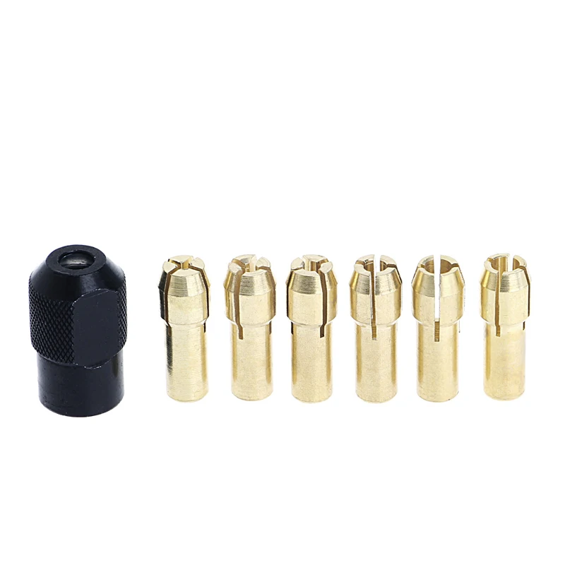 7Pcs Brass Collet 1.0/1.6/2.0/2.4/3.0/3.2 + Check M8*0.75 Fits Rotary Tools
7Pcs Brass Collet 1.0/1.6/2.0/2.4/3.0/3.2 + Check M8*0.75 Fits Rotary Tools