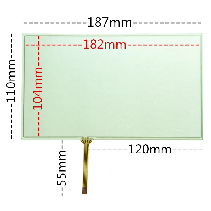 8 inch resistive touch screen 186*110 universal small car 8 inch car GPS navigation touch screen
8 inch resistive touch screen 186*110 universal small car 8 inch car GPS navigation touch screen