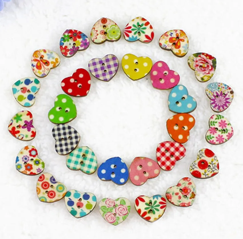 New Arrival 100 DIY Mixed Wood Sewing Buttons Scrapbooking Painted Lovely Heart Shape
New Arrival 100 DIY Mixed Wood Sewing Buttons Scrapbooking Painted Lovely Heart Shape