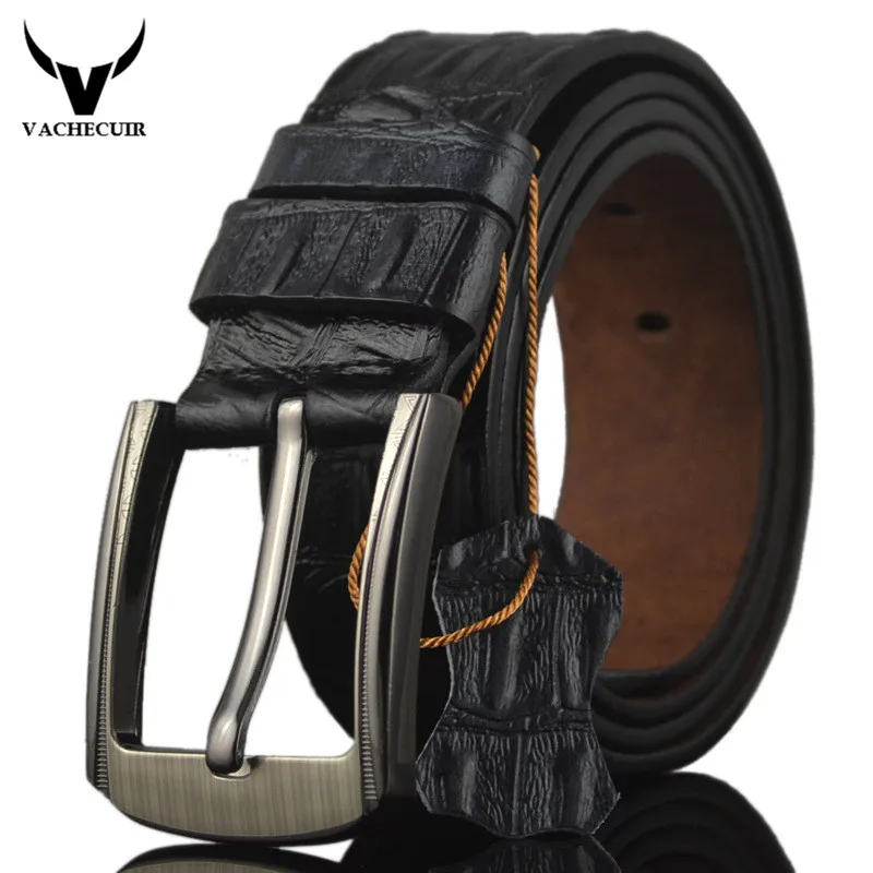 

VACHECUIR Marcas Cintos Famous Brand Luxury Belt Men cowboy Male Waist Strap Leather Alloy Buckle long strap cinturones hombre