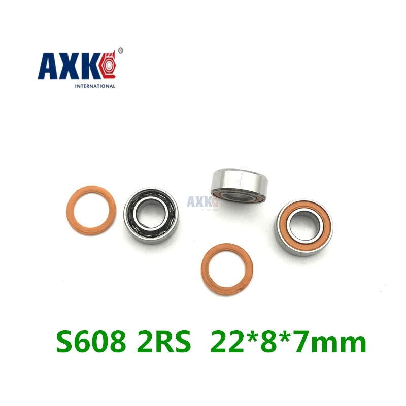 Free Shipping 608 ceramic bearings 22*8*7mm 2pcs/lot S608 2RS bearing CB T9H Stainless steel hybrid ceramic ball bearings
Free Shipping 608 ceramic bearings 22*8*7mm 2pcs/lot S608 2RS bearing CB T9H Stainless steel hybrid ceramic ball bearings