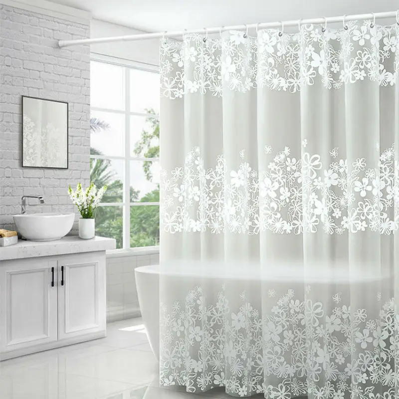 UFRIDAY Waterproof Shower Curtains Transparent Floral Shower Curtain PEVA Plastic Bathroom Curtain White Flower Bath Curtain
UFRIDAY Waterproof Shower Curtains Transparent Floral Shower Curtain PEVA Plastic Bathroom Curtain White Flower Bath Curtain