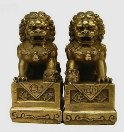Copper Brass CHINESE crafts Asian China Chinese Folk Fengshui Foo Fu Dog Guardion Door Lion Statue sculpture
Copper Brass CHINESE crafts Asian China Chinese Folk Fengshui Foo Fu Dog Guardion Door Lion Statue sculpture