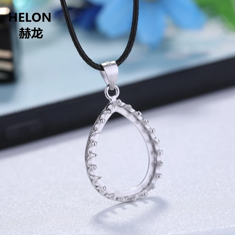 925 Sterling Silver 15x20mm Pear Cabochon Semi Mount Pendant fit Amber Turquoise Garnet Agate Setting Wholesale White Gold Color
925 Sterling Silver 15x20mm Pear Cabochon Semi Mount Pendant fit Amber Turquoise Garnet Agate Setting Wholesale White Gold Color