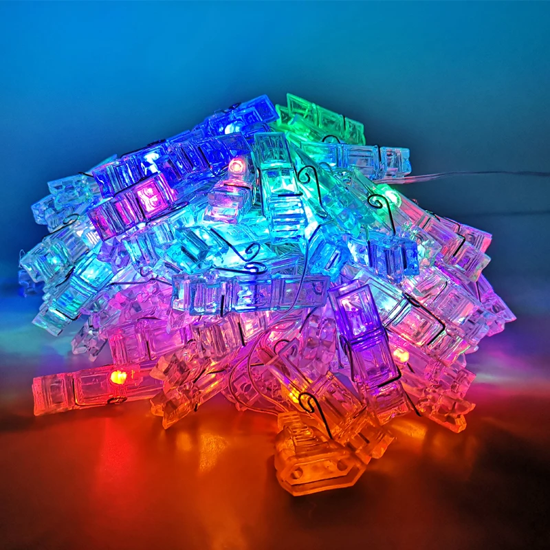 100LEDs 10M Garland Card Photo Clip String Lights Led Fairy Light Xmas Bedroom DIY Clothespin Shapes Battery Christmas Lamp
100LEDs 10M Garland Card Photo Clip String Lights Led Fairy Light Xmas Bedroom DIY Clothespin Shapes Battery Christmas Lamp