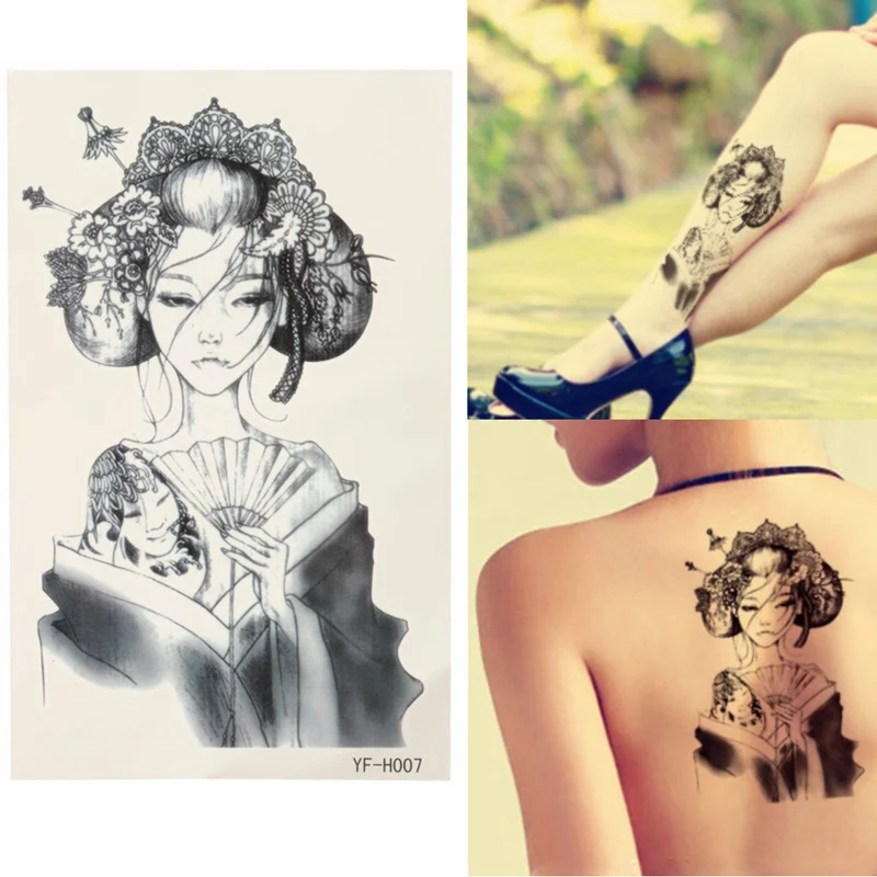 1 лист, новый дизайн, японская Татуировка Geisha Girl, наклейка, сексуальное тело, рукав, имитация водонепроницаемой татуировки для женщин
1 лист, новый дизайн, японская Татуировка Geisha Girl, наклейка, сексуальное тело, рукав, имитация водонепроницаемой татуировки для женщин