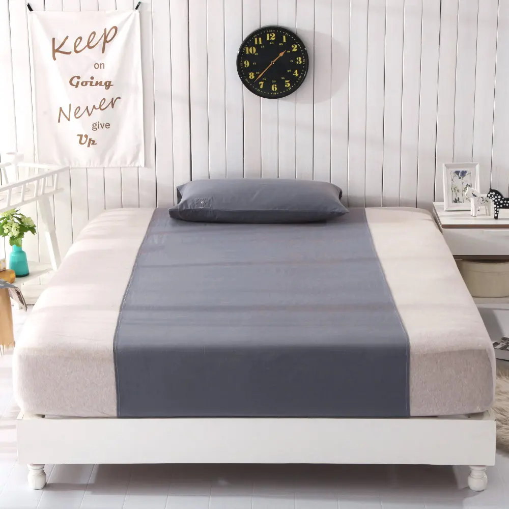 Half bed Sheet (90 x 265cm) with 1 pillow case EARTHING Silver Antimicrobial Fabric Conductive Grounding kit set
Half bed Sheet (90 x 265cm) with 1 pillow case EARTHING Silver Antimicrobial Fabric Conductive Grounding kit set
