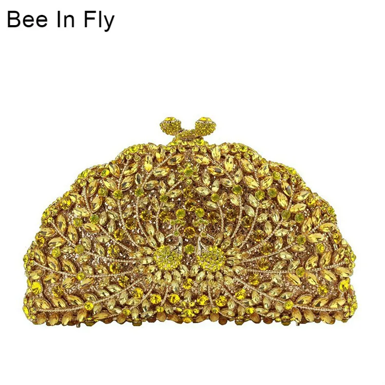New Design Luxury Peacock Shape Gold Evening Bag Crystal Clutch Bag Created Diamond Ladies Handbags Party Purse Wedding Bag
New Design Luxury Peacock Shape Gold Evening Bag Crystal Clutch Bag Created Diamond Ladies Handbags Party Purse Wedding Bag
