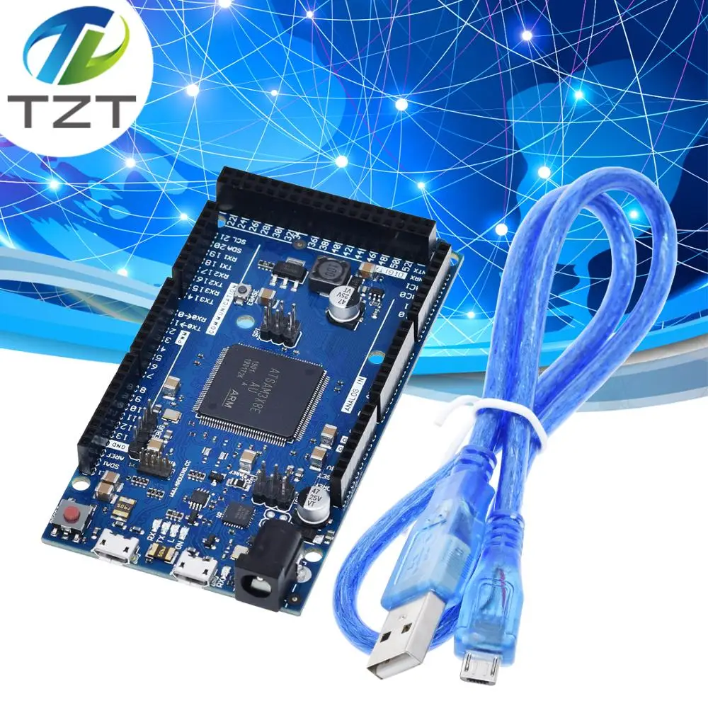 Официальная совместимая плата DUE R3 SAM3X8E 32-битная ARM Cortex-M3 / Mega2560 R3 Duemilanove 2013 для Arduino Due плата с кабелем
Официальная совместимая плата DUE R3 SAM3X8E 32-битная ARM Cortex-M3 / Mega2560 R3 Duemilanove 2013 для Arduino Due плата с кабелем