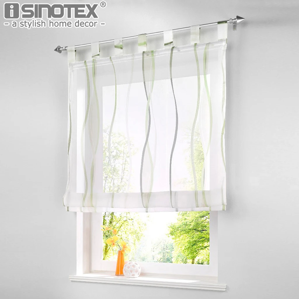 Roman Curtains Polyester Tulle Pastoral Striped Panel For the Kitchen Window Curtains Sheer Living Room Bedroom Tulle 1PCS/Lot
Roman Curtains Polyester Tulle Pastoral Striped Panel For the Kitchen Window Curtains Sheer Living Room Bedroom Tulle 1PCS/Lot