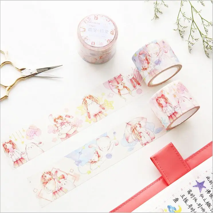 35mm Wide Cartoon Pet Girl Happy Life story Washi Tape DIY Diary Decoration Planner Hand Scrapbook Sticker Label Masking Tape
35mm Wide Cartoon Pet Girl Happy Life story Washi Tape DIY Diary Decoration Planner Hand Scrapbook Sticker Label Masking Tape