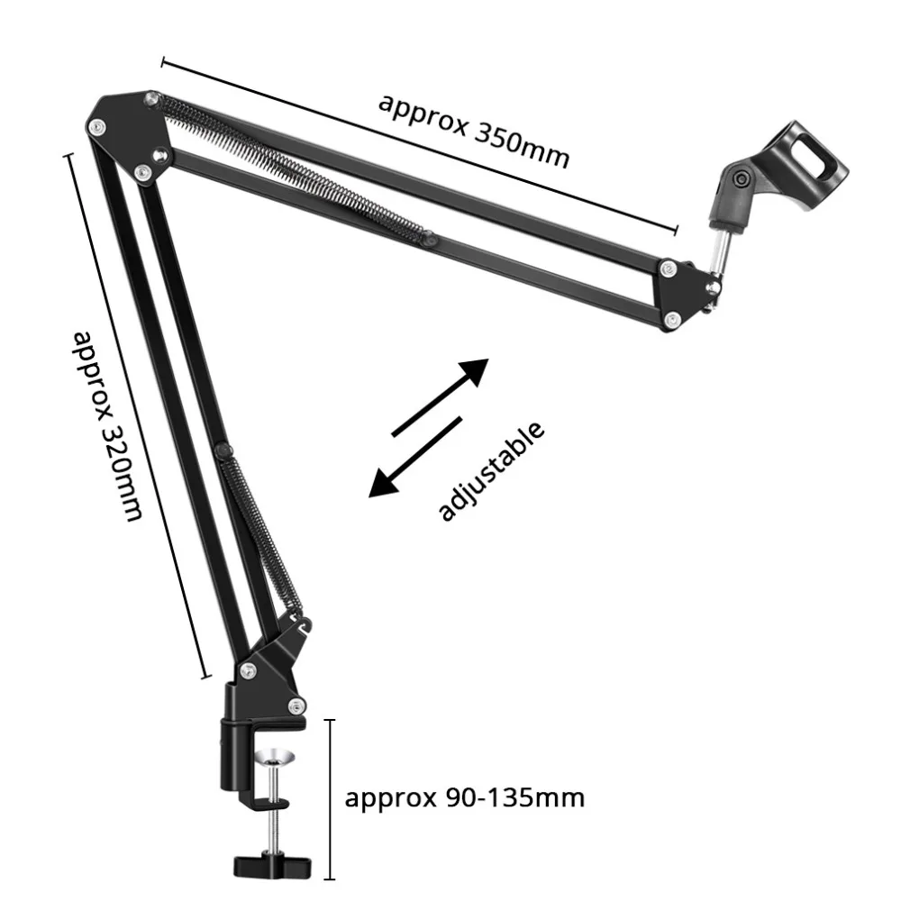 Microphone Stand For BM800 Holder Arm Studio Professional Stand For Microphone Clip Mounting Extendable Recording Mic Stand
Microphone Stand For BM800 Holder Arm Studio Professional Stand For Microphone Clip Mounting Extendable Recording Mic Stand