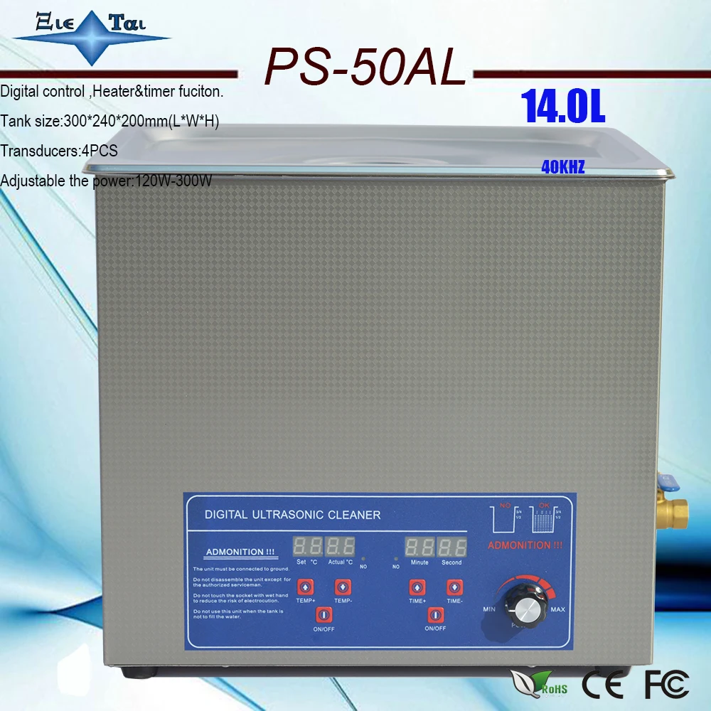 Ультразвуковой очиститель PS-50AL 110/220 В, регулируемый power120-300W, 14 л, для оборудования, нержавеющая сталь, Бесплатная Ванна
Ультразвуковой очиститель PS-50AL 110/220 В, регулируемый power120-300W, 14 л, для оборудования, нержавеющая сталь, Бесплатная Ванна