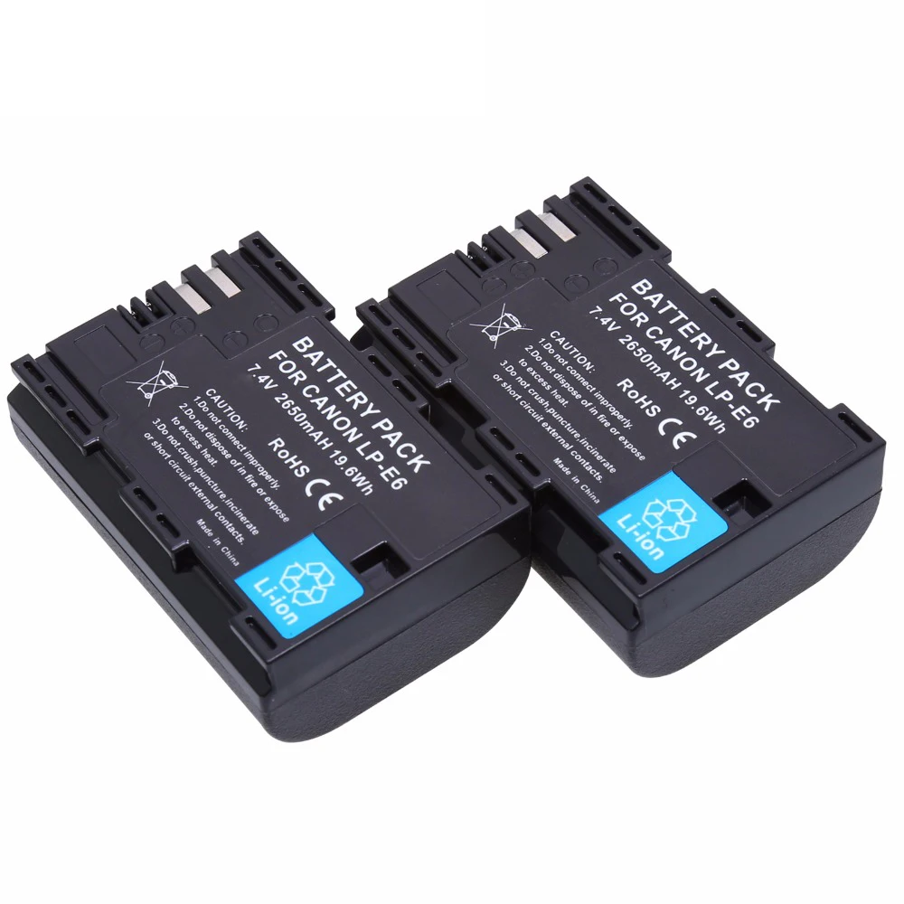 2x Digital LP-E6 LP-E6N Replacement lp e6 Battery for Canon EOS 60D 70D 5D Mark II 5D Mark III, 5D Mark IV, 5DS, 5DS R, 6D, 7D,
2x Digital LP-E6 LP-E6N Replacement lp e6 Battery for Canon EOS 60D 70D 5D Mark II 5D Mark III, 5D Mark IV, 5DS, 5DS R, 6D, 7D,