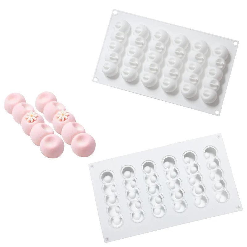 6 Cavity Concave Ball Caterpillar Silicone Cake Mold for Mousse Stick Dessert Chocolate Ice Cream Bread Decorating Tools
6 Cavity Concave Ball Caterpillar Silicone Cake Mold for Mousse Stick Dessert Chocolate Ice Cream Bread Decorating Tools