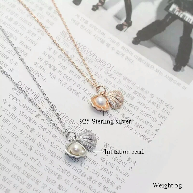 100% 925 Sterling Silver Fashion Jewelry Shell Pearl Necklace Pendant For Women Girl Fashion Short Clavicle Jewelry SD849
100% 925 Sterling Silver Fashion Jewelry Shell Pearl Necklace Pendant For Women Girl Fashion Short Clavicle Jewelry SD849