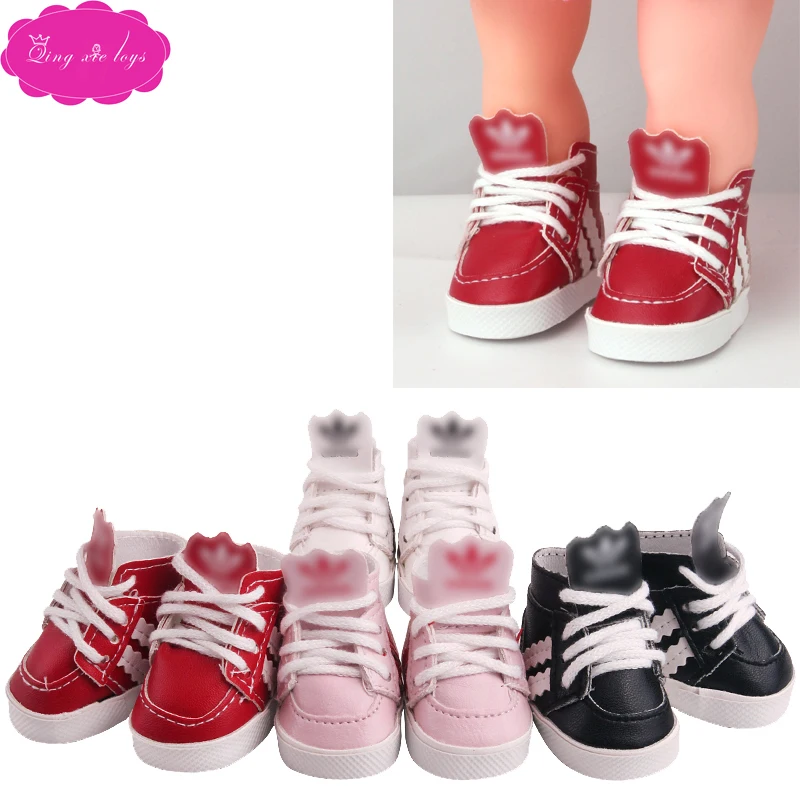 14.5-inch Girls doll shoes fashion sports shoes PU American new born Sneakers Star doll gym shoe Baby toys fit milo doll x43
14.5-inch Girls doll shoes fashion sports shoes PU American new born Sneakers Star doll gym shoe Baby toys fit milo doll x43