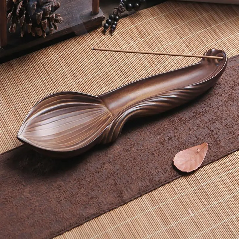 Vintage Lotus Bud Shape Incense Stick Holder Aromatherapy Plate Smoke Waterfall Ceramic Censer Crafts Home quemador de incienso
Vintage Lotus Bud Shape Incense Stick Holder Aromatherapy Plate Smoke Waterfall Ceramic Censer Crafts Home quemador de incienso