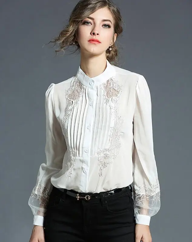 Spring summer women's long sleeve vintage embroidery chiffon shirt female european fashion casual loose chic shirt blouse TB953
Spring summer women's long sleeve vintage embroidery chiffon shirt female european fashion casual loose chic shirt blouse TB953