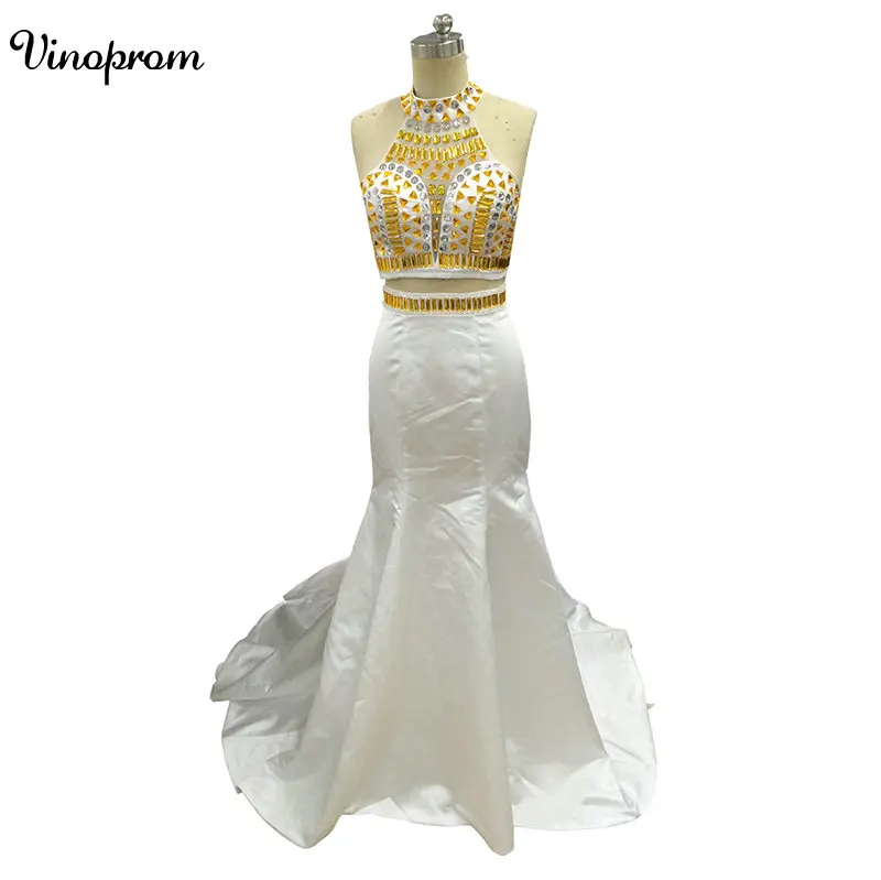 Modest Backless White Prom Dresses Mermaid Halter Robe De Soiree Formal Party Dress Celebrity Evening Gowns Free Shipping
Modest Backless White Prom Dresses Mermaid Halter Robe De Soiree Formal Party Dress Celebrity Evening Gowns Free Shipping