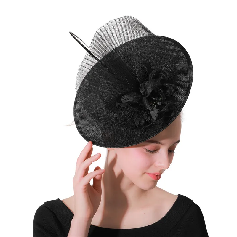 Black Kentucky Derby Hat Millinery Fascinator Women Wedding Tea Party Cocktail Headwear Female Church Event Occasion Hair Clips
Black Kentucky Derby Hat Millinery Fascinator Women Wedding Tea Party Cocktail Headwear Female Church Event Occasion Hair Clips