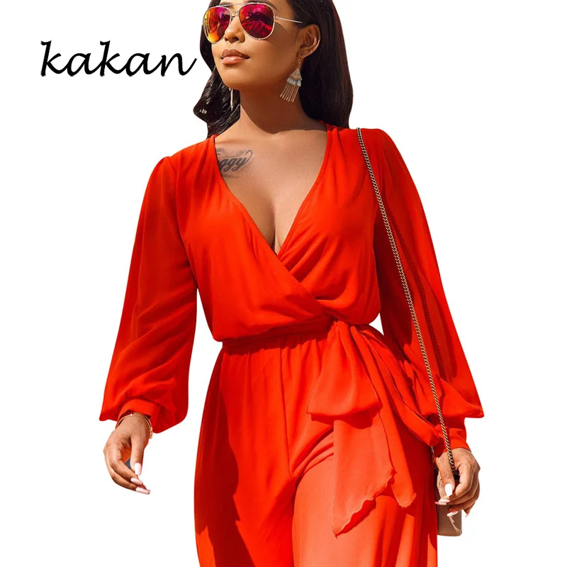 Kakan spring new women's jumpsuit sexy street hipsters women's casual jumpsuit loose jumpsuit with belt
Kakan spring new women's jumpsuit sexy street hipsters women's casual jumpsuit loose jumpsuit with belt